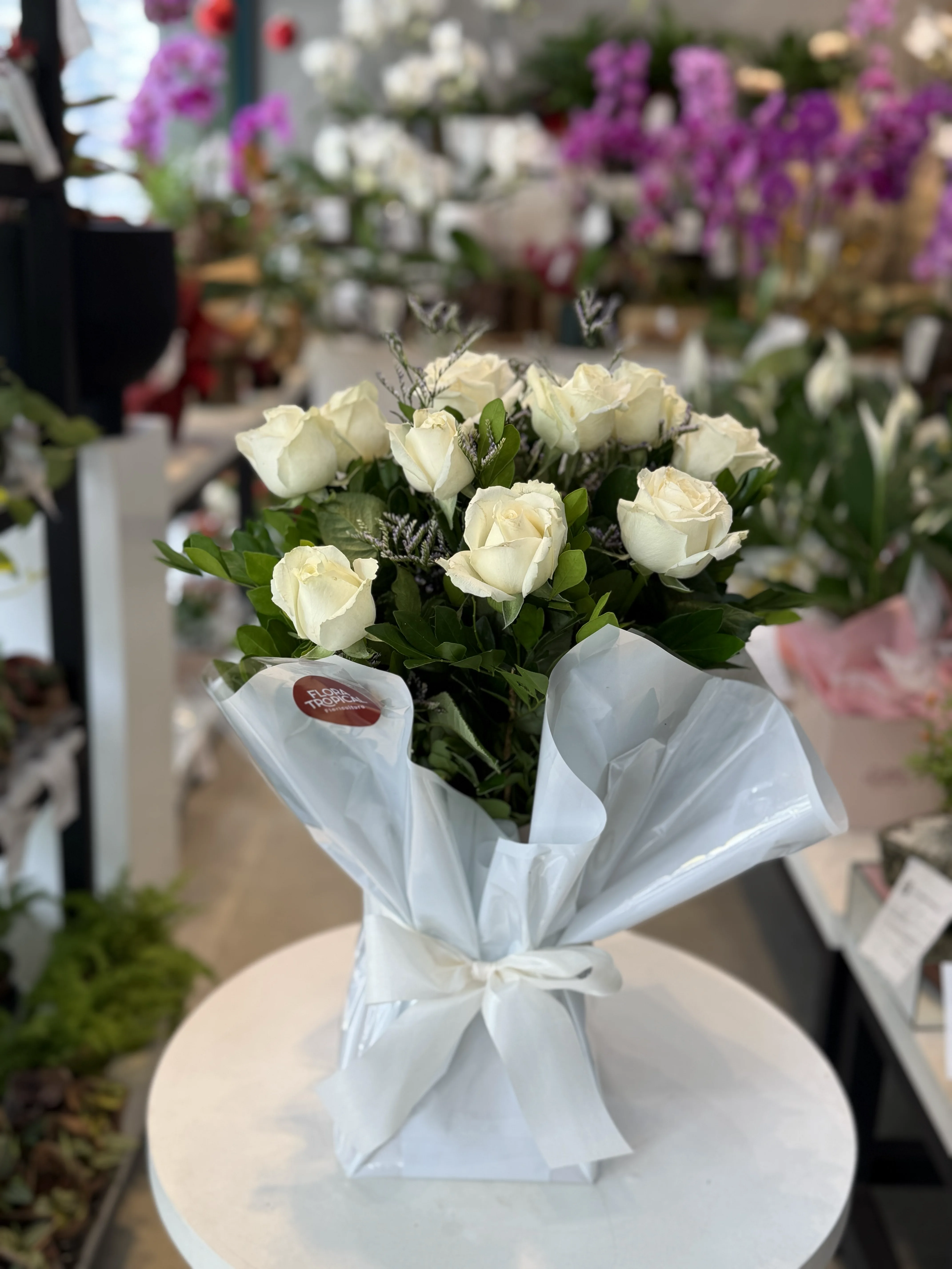 Buque Alma gêmea de Rosas Brancas - 1 dz