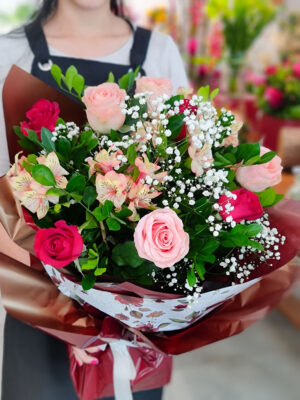 Buquê Emoção - Rosas vermelha e hermosa
