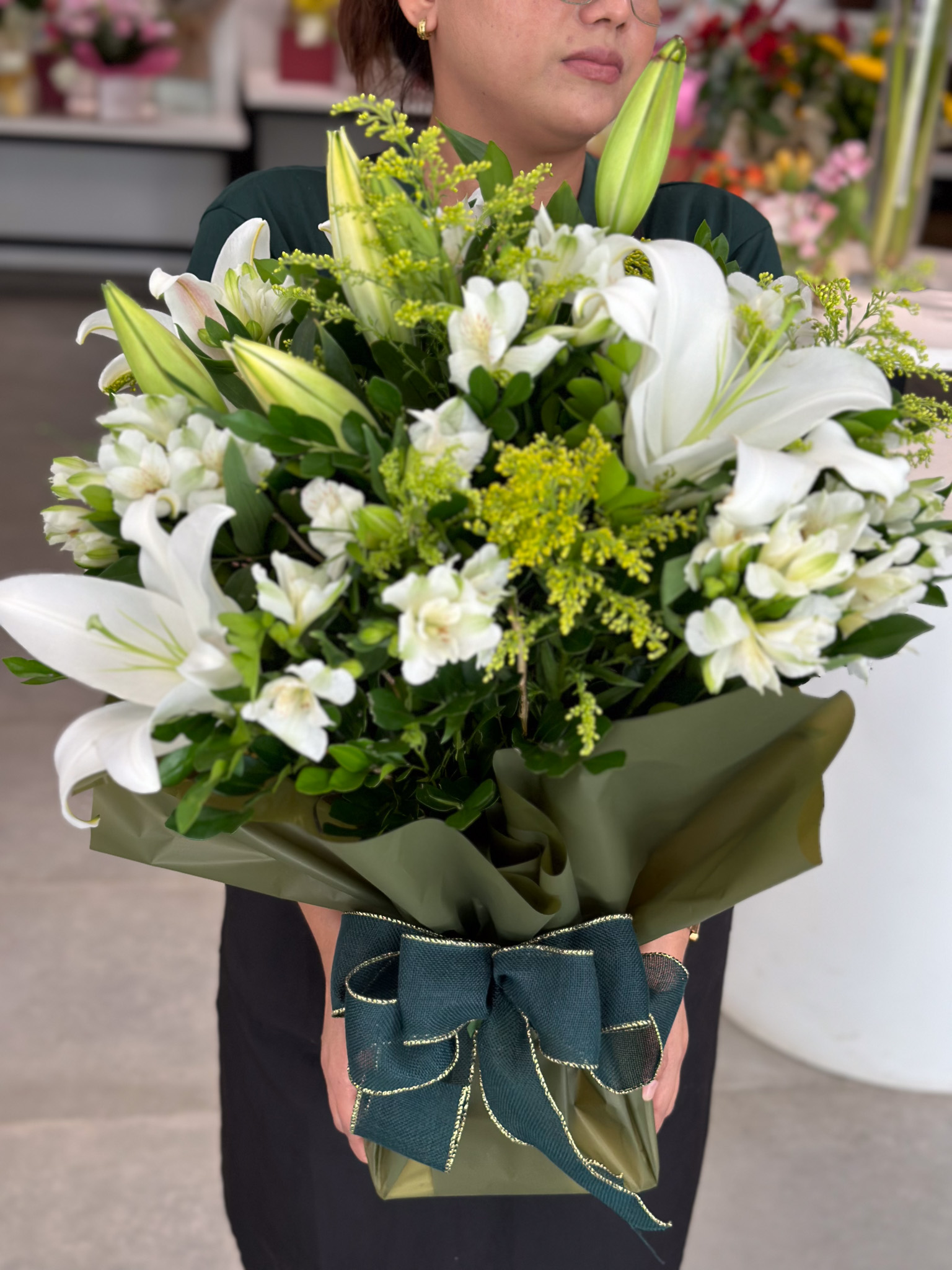 Buque mix de flores Afetividade G - Branco - Imagem 4
